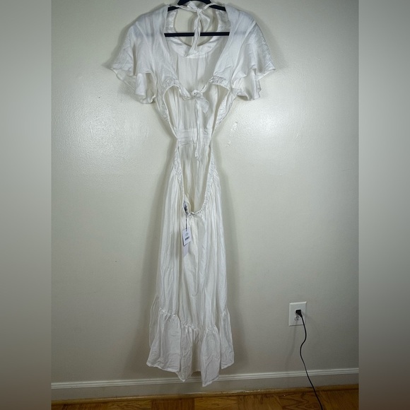 SABINA MUSAYEV white ARISTA DRESS Size L - Picture 6 of 9